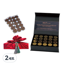 러블리팜 돈진단 한약 용돈박스 20구 + 보자기 + 태슬장식 2p + 설명서 + 원형스티커 풀세트, 적색(보자기), 랜덤발송(태슬장식), 2세트