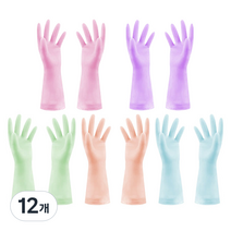 블럭마트 주방싱크대 고무장갑 L 랜덤 발송, 랜덤발송, 대(L), 12개