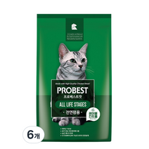프로베스트 고양이 사료, 2kg, 6개, 헤어볼