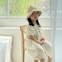 꼰띠키즈 여아용 벌룬도트원피스