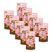 뽀로로펫 크런치캣 고양이간식 생선 50g, 참치 + 연어 혼합맛, 10개