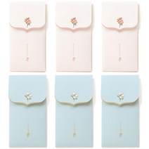 더솜씨 꽃단아 축하봉투 2종 세트, 핑크, 블루, 3세트