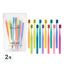 루치펠로 코랄리프 양면미세모 칫솔, 12개입, 2개