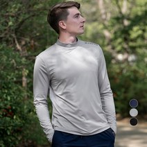 로또 남성용 쿨링 긴팔 목크넥 티셔츠 CJ