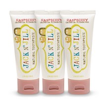 잭앤질 내츄럴 어린이치약 라즈베리, 50g, 3개입