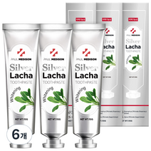 폴메디슨 미백 실버라차치약, 110g, 6개