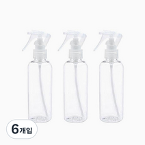 병도매닷컴 DT200 투명 건스프레이 용기, 투명캡, 6개입