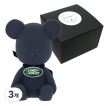 라띠크제이 엠블럼베어 차량용 방향제 랜드로버 블랙 + 화이트자스민민트 5ml 리필 세트, 3개