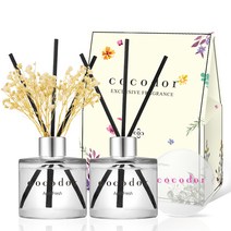 코코도르 플라워 차량용 미니 디퓨저 50ml x 2개입 기프트세트, 에이프릴프레쉬, 1세트