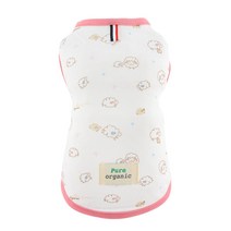 도그아이 순면 반려 동물 티셔츠, 분홍