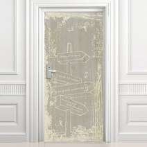 디자인수풀 현관문 고급 우드목 시트지 빈티지 스타일 VDS 193, 베이지