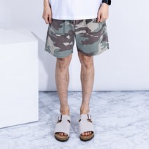 남성용 더간지 캐주얼 카모 앞포켓 카고반바지
