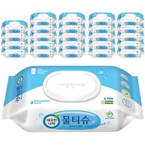 깨끗한나라 페퍼민트 물티슈 캡형, 70매, 30개