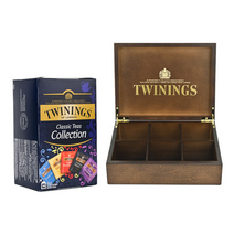 트와이닝 우든 티박스 대 + 클래식 홍차 티백 컬렉션 선물세트, 티박스 + 홍차 티백 5종 x 4p, 1세트