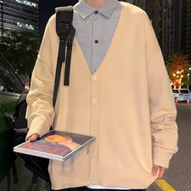 스타빈 오버핏 컬러 니트 가디건