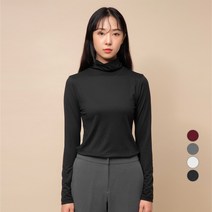 캐럿 여성 터틀넥 티