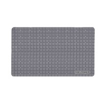 더자카 미끄럼방지 사각 흡착 욕실매트, 그레이, 1개