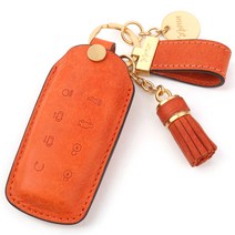 모런 가죽 키케이스 풀세트 제네시스 GV80 외 호환 GN228, 선셋오렌지