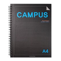 투영디자인 캠퍼스 A4 절취노트, 블랙, 1개