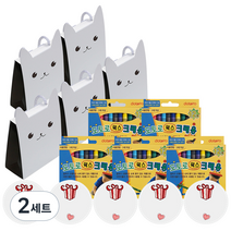 킨더맘 어린이집 생일선물 크레용 12색 5p 세트, 초코, 2세트