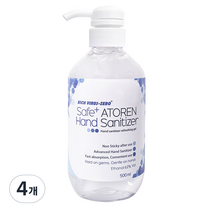 세이프플러스 아토렌 손소독제, 500ml, 4개