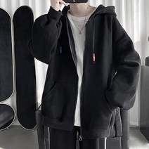 타니 무지 후드집업