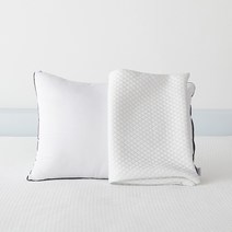 라뽐므 쿨터치 냉감 베개커버 + 노르빅 베이직 베개솜, 화이트(베개커버), 어반화이트(베개솜), 1세트