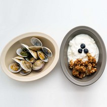심플레 타원볼 중 2종 세트, 오트밀, 코코아, 1세트