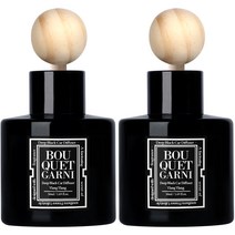 부케가르니 딥 블랙 차량용 디퓨저 50ml, 일랑일랑, 2개