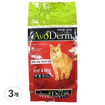 아보덤 치킨 어덜트 고양이 사료, 1kg, 3개