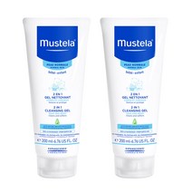 무스텔라 유아용 투인원 클렌징 젤, 200ml, 2개