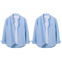 빌락트 남성용 프리미엄 옥스포드 긴팔 셔츠 2p