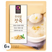 청정원 우리쌀 잣죽, 60g, 6개
