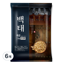 오리지널그레인 백태, 1kg, 6개