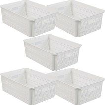 라이피스트 라탄 브리즈 바스켓 대, 화이트, 5개입