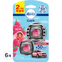 페브리즈 다우니향 차량용 방향제, 2개입, 6개