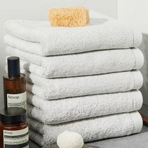 소프트터치 프리미엄 코튼 호텔타올 200g 40수 코마사, 멜란지, 5개