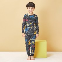 유니프랜드 아동용 디노히어로 오가닉 20수 후라이스 9부 실내복 상하세트