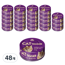 고양이 캣티거 헤어볼 습식사료, 48개, 90g, 생선