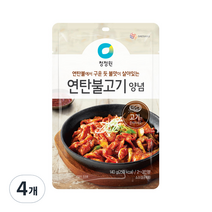 청정원 연탄불고기양념, 140g, 4개
