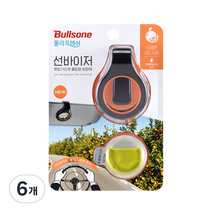 폴라프레쉬 선바이저 햇빛가리개 클립형 방향제 상큼한 레드자몽향 본품 + 리필, 1개, 6개