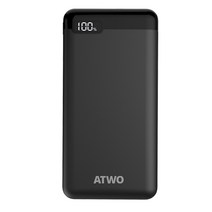 에이투 22.5W 고속충전 10 000mAh QC3.0 대용량 보조배터리 멀티단자, 블랙
