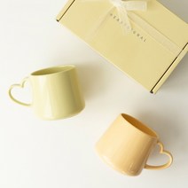 하트 시그널 마일드 머그 500ml x 2종 x 2p 세트, 가든옐로우, 리프그린, 1세트