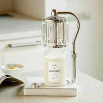 캔들백화점 크리스탈 엘사 캔들워머 + 소이 캔들 세트 블랙체리 370g, 실버(화이트)