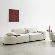 까사미아 소이 3인 오픈형 소파 우형 방문설치, 아이보리