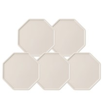 플라이토 실리콘 폴리곤 컵받침 5p, 아이보리