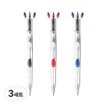 라이노바 직선샤프 3종 세트, 검정, 빨강, 파랑, 3세트