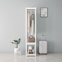 홈던트 하우스 시스템 드레스룸 3단 1행거 400 x 400 x 1950 mm 화이트