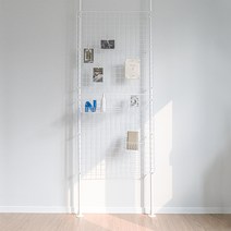 생활백서 다용도 공간 분리 매직파티션 철제 선반, 화이트