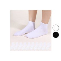 두발로 여성용 프리미엄 데일리 밴딩 단목 양말 10켤레